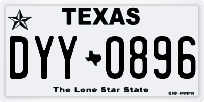 TX license plate DYY0896