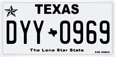 TX license plate DYY0969