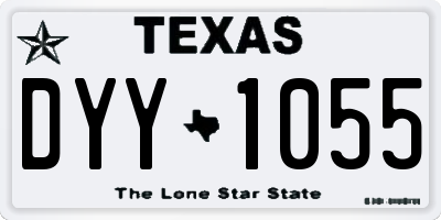 TX license plate DYY1055