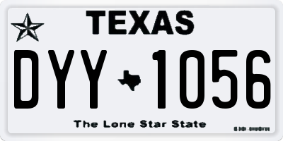 TX license plate DYY1056