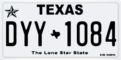 TX license plate DYY1084