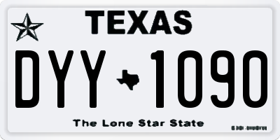 TX license plate DYY1090