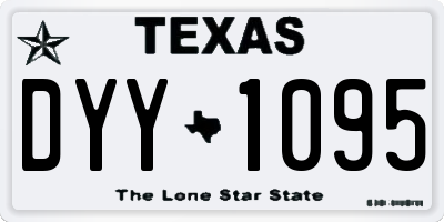 TX license plate DYY1095