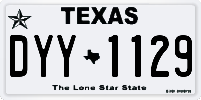 TX license plate DYY1129
