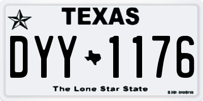 TX license plate DYY1176