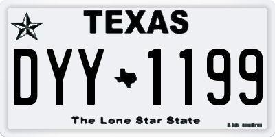 TX license plate DYY1199