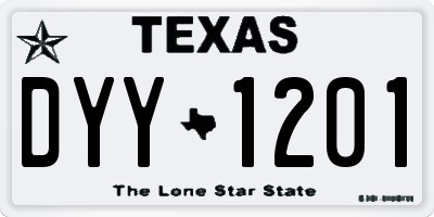 TX license plate DYY1201