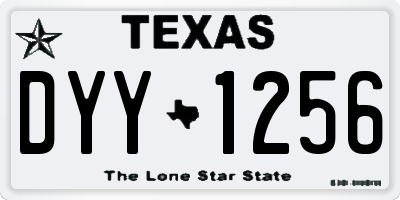 TX license plate DYY1256