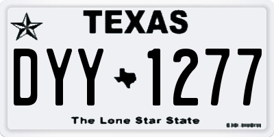 TX license plate DYY1277