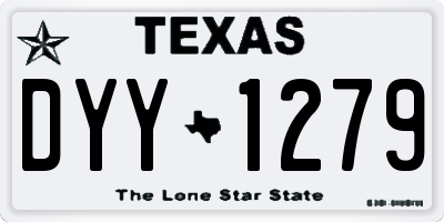 TX license plate DYY1279