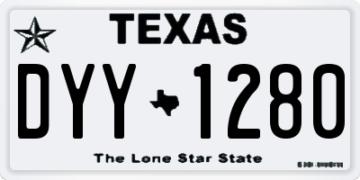 TX license plate DYY1280