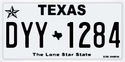 TX license plate DYY1284