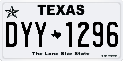 TX license plate DYY1296
