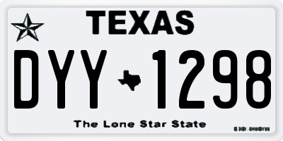 TX license plate DYY1298