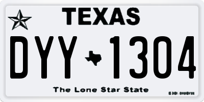 TX license plate DYY1304