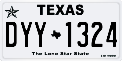 TX license plate DYY1324