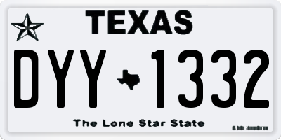 TX license plate DYY1332