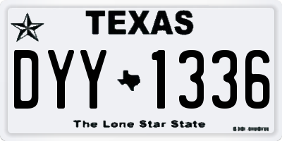 TX license plate DYY1336