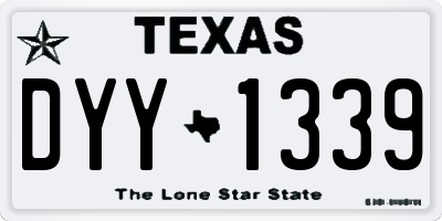 TX license plate DYY1339
