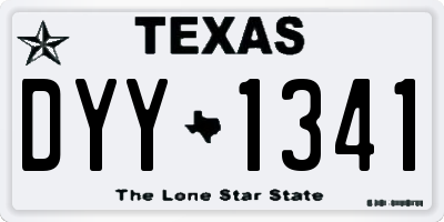 TX license plate DYY1341