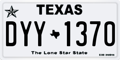 TX license plate DYY1370