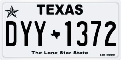 TX license plate DYY1372