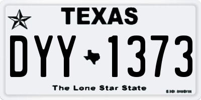 TX license plate DYY1373