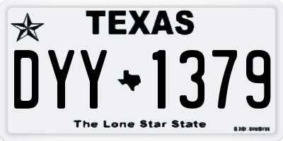 TX license plate DYY1379