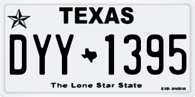 TX license plate DYY1395