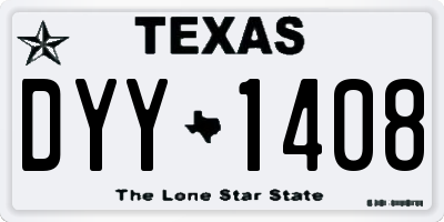 TX license plate DYY1408