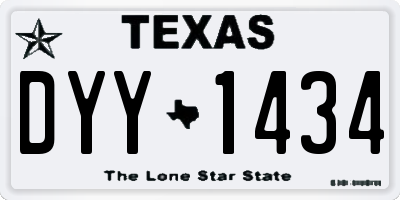 TX license plate DYY1434