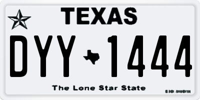TX license plate DYY1444