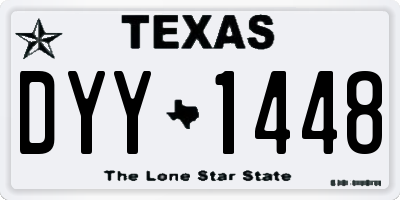 TX license plate DYY1448