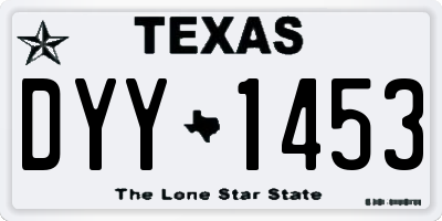 TX license plate DYY1453