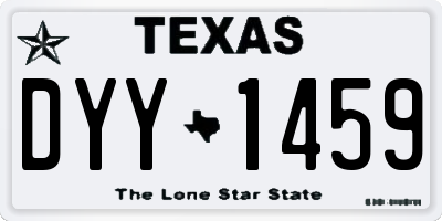 TX license plate DYY1459
