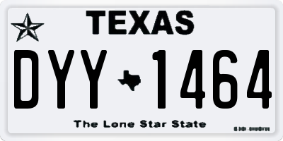 TX license plate DYY1464