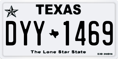 TX license plate DYY1469