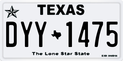 TX license plate DYY1475