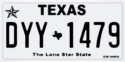 TX license plate DYY1479