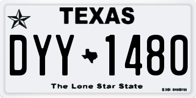 TX license plate DYY1480