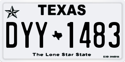 TX license plate DYY1483