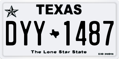 TX license plate DYY1487