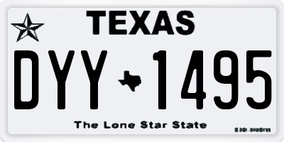 TX license plate DYY1495