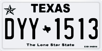 TX license plate DYY1513
