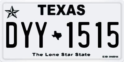 TX license plate DYY1515