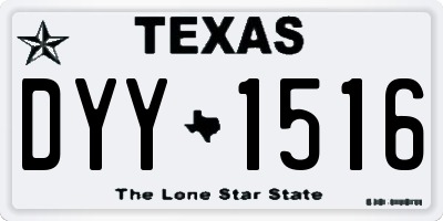 TX license plate DYY1516