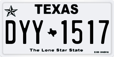 TX license plate DYY1517