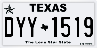 TX license plate DYY1519