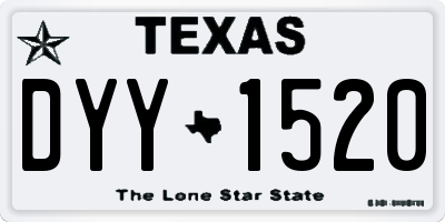 TX license plate DYY1520