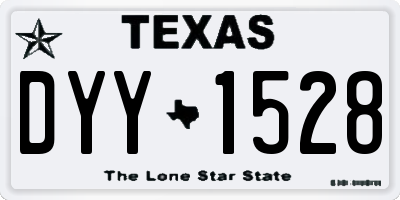 TX license plate DYY1528